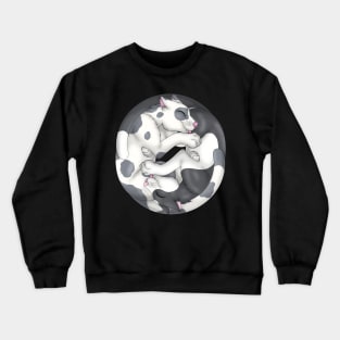 Yin-Yang Cats: Grey Bicolor Crewneck Sweatshirt